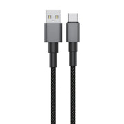 Technik Töltő-és Adatkábel Braided USB-A / USB-C 5V 3A 1m Fekete