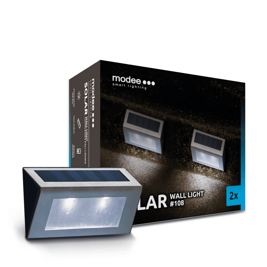 Modee Lighting LED Szolár Napelemes Fali Lámpa WS108 (2db/doboz)