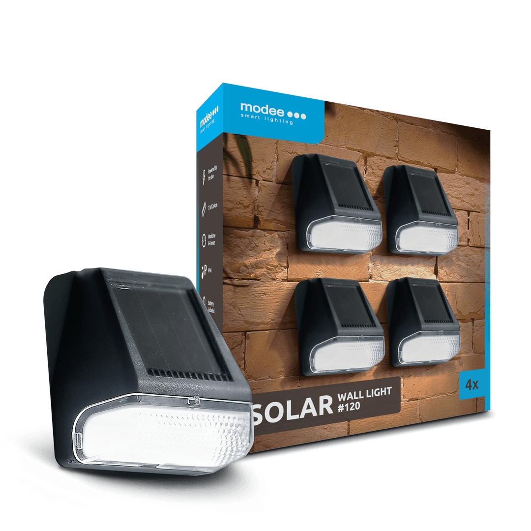 Modee Lighting LED Szolár Napelemes Fali Lámpa WS120 (4db/doboz)