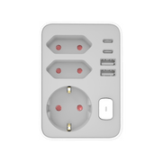 Technik Professional WG Elosztó Fali 3 utas + 2 x USB-C + 2 x USB-A + kapcsoló