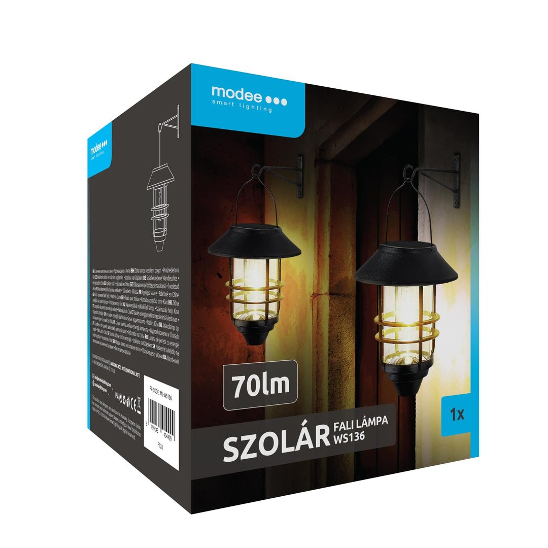 Modee Lighting LED Szolár Napelemes Fali Lámpa WS136 (70 lumen)
