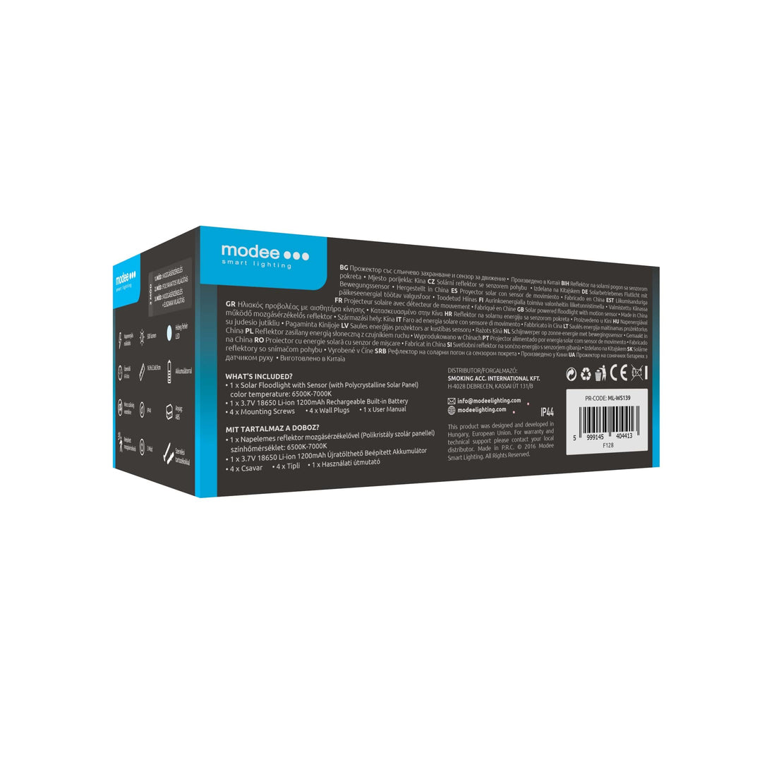 Modee Lighting LED Szolár Napelemes Reflektor WS139 + sensor (500 lumen)