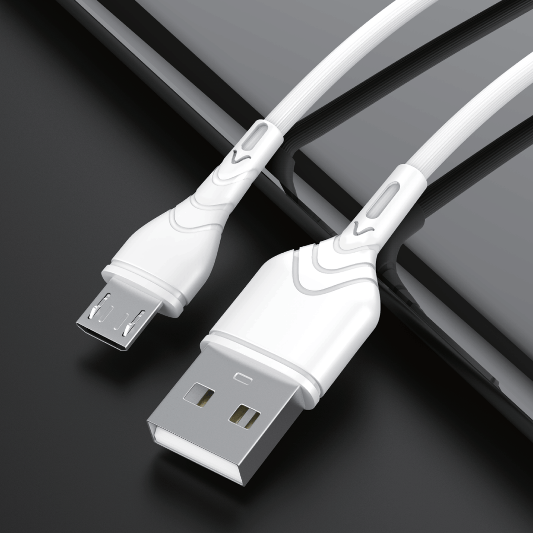 Technik Töltő-és Adatkábel PVC USB-A / Micro USB 5V 2,4A 1m Fehér