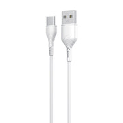 Technik Töltő-és Adatkábel PVC USB-A / USB-C 5V 2,4A 1m Fehér