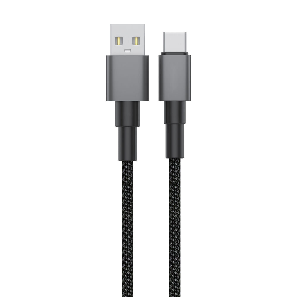 Technik Töltő-és Adatkábel Braided USB-A / USB-C 5V 3A 1m Fekete