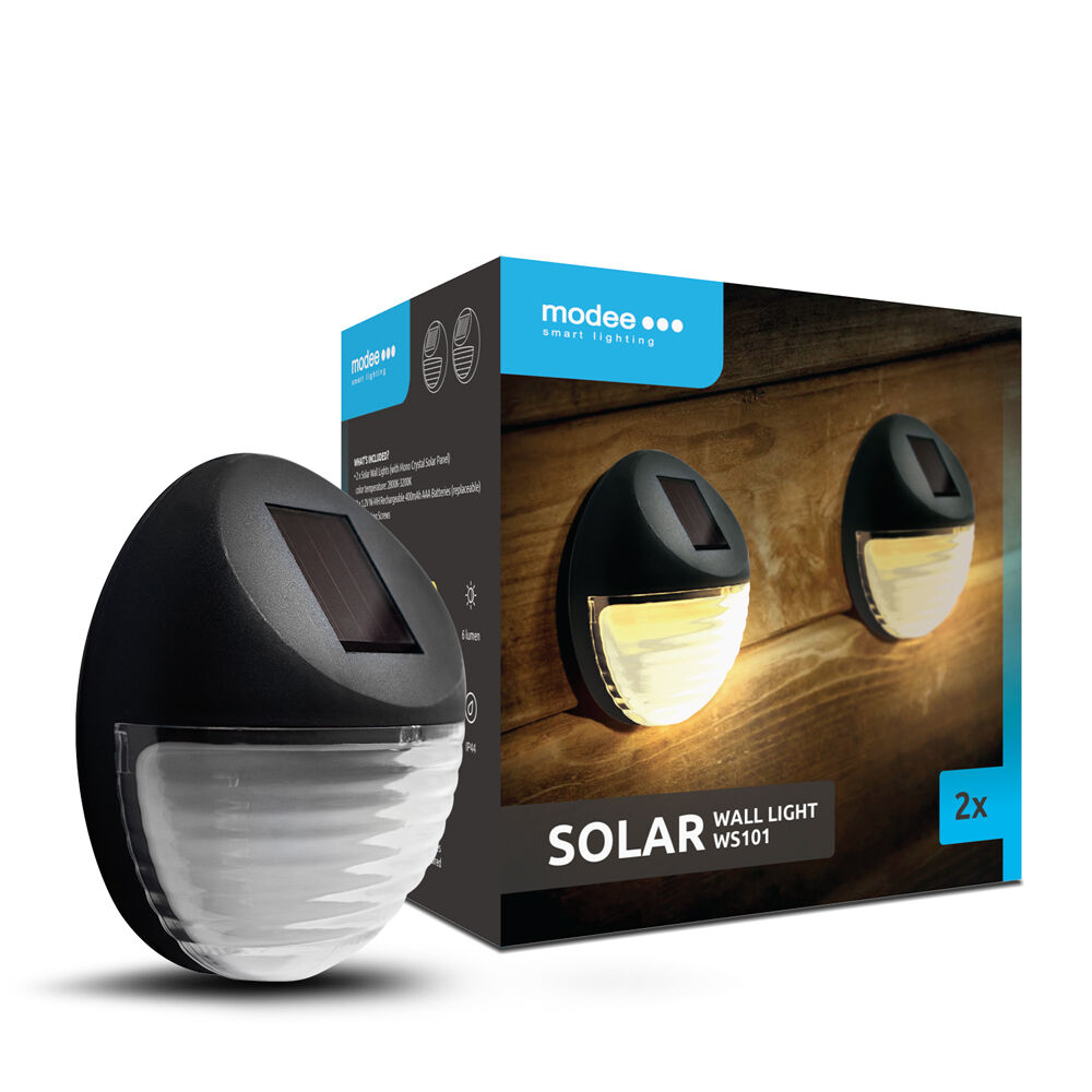 Modee Lighting LED Szolár Napelemes Fali Lámpa WS101 (2db/doboz)